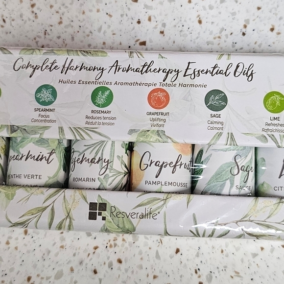 NIB RESVERALIFE Complete Harmony Aromatherapy Essential Oils Set of 6 - Picture 7 of 12